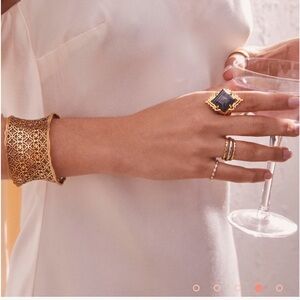 KENDRA SCOTT CANDICE GOLD CUFF BRACELET IN GOLD FILIGREE MIX